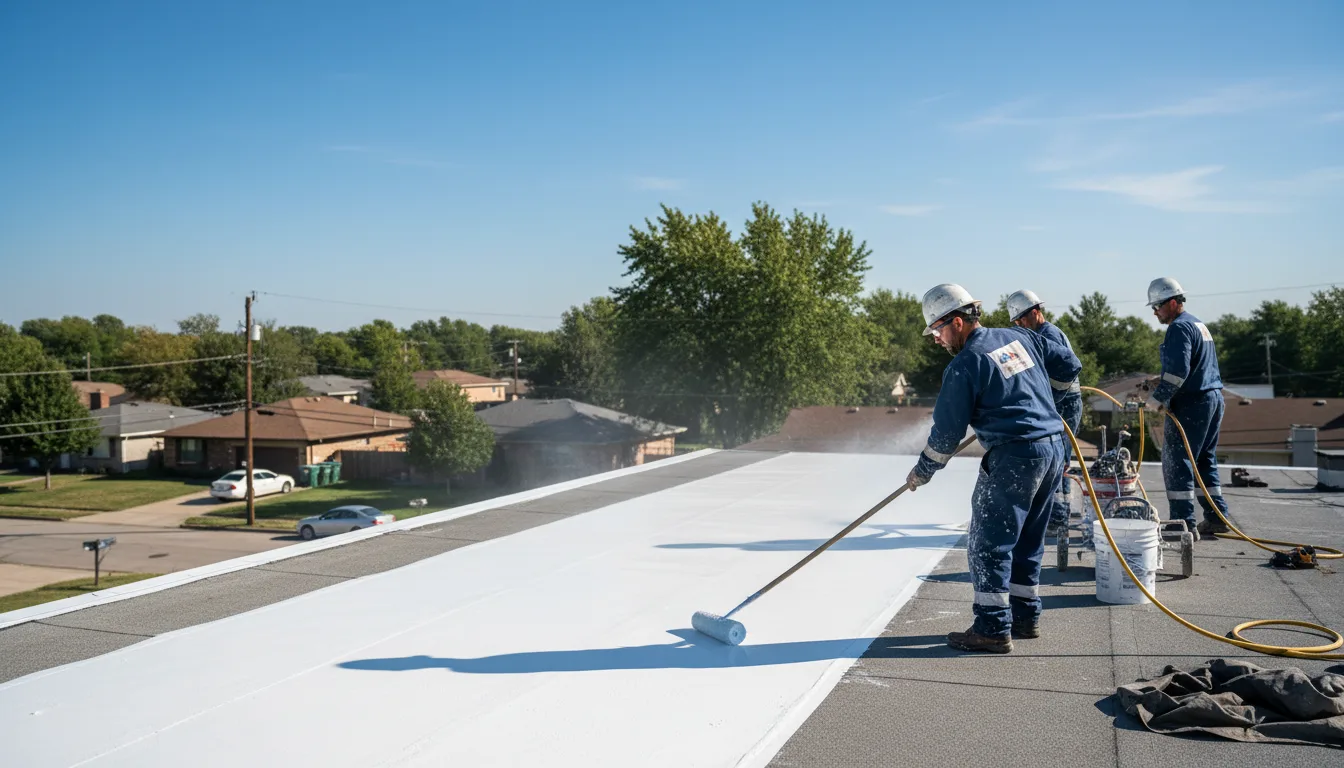 Commercial roof coating in Shirley, MA near me